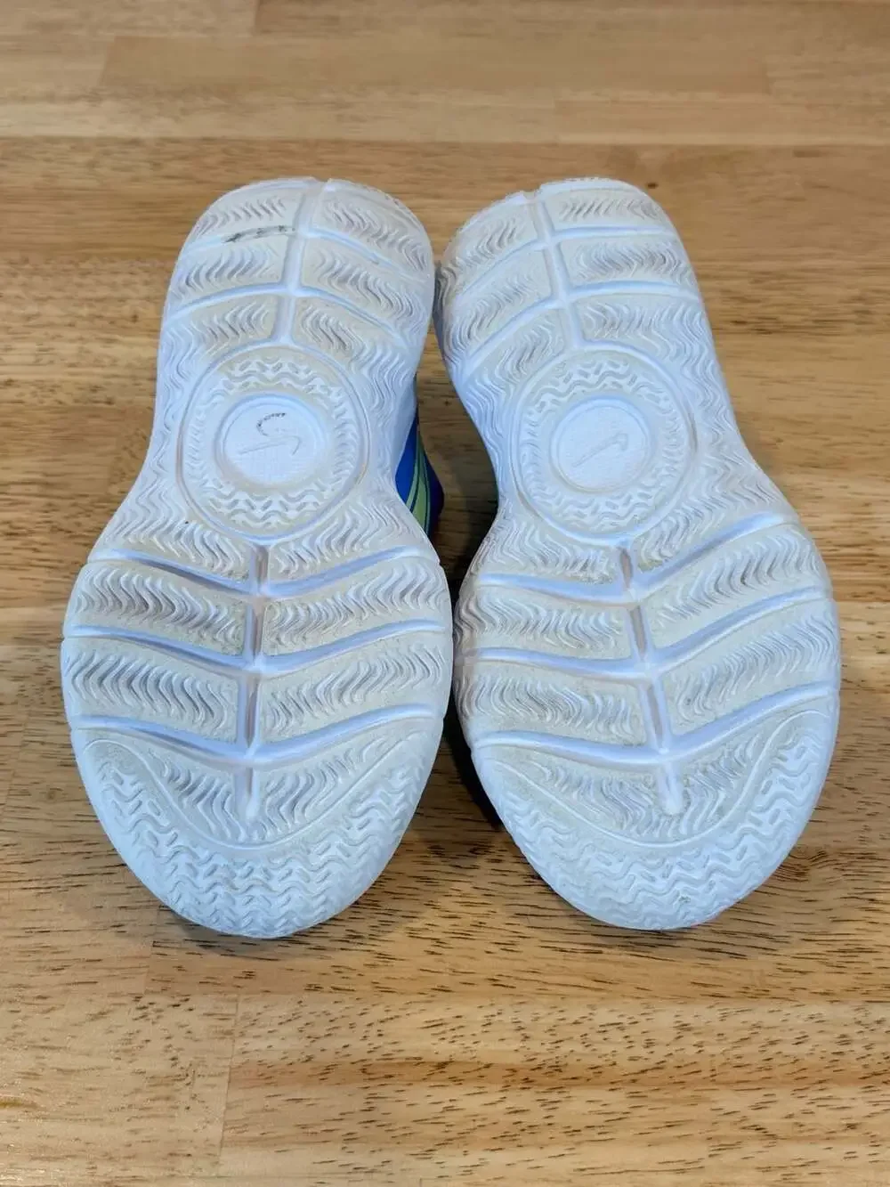 Nike Flex Runner 3 Toddler Shoes Blue and Lime Green Kids 1.5Y